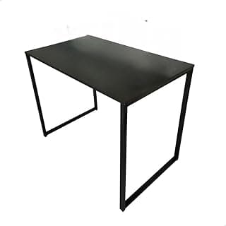 Escrivaninha Industrial 100x60cm Mesa Home Office Madeira Premium com Estrutura em Ferro Antioxidante Reforçado Estilo Moderno Escritório Estudo Computador(DOURADO COM BRANCO)
