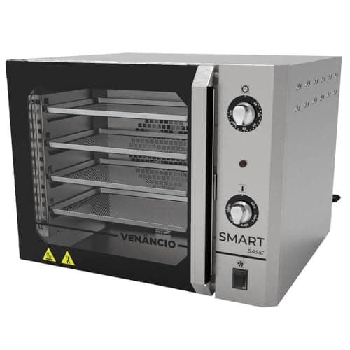 Forno Industrial Elétrico Convector Venâncio Smart Basic 4 Esteiras Inox Escovado 127V FCSB4E