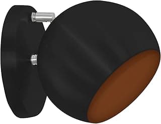 Pendente retrô em alumínio preto e cobre para lavabo ou sacada