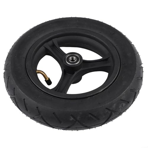 Roda scooter, conjunto de pneus e tubos de 25 cm, pneu pneumático 10x2,125 com cubo, estrutura de borracha, padrão de piso de aderência aprimorada, desempenho de condução suave,