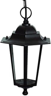 Luminária pendente preta em alumínio com cúpula de vidro, 60W, bivolt