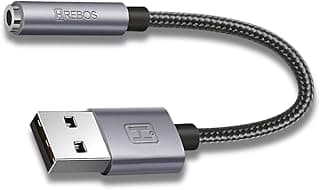 Cabo Adaptador de Áudio USB para Fone de Ouvido P2 HREBOS