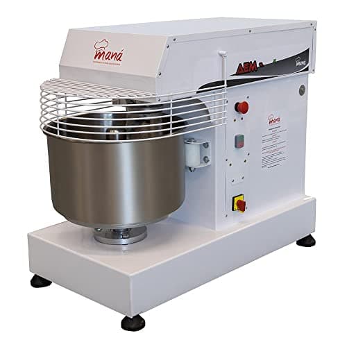 Amassadeira Espiral 40kg 4,0cv 2 Velocidades Trifásica 380v branca com cuba de aço inoxidável