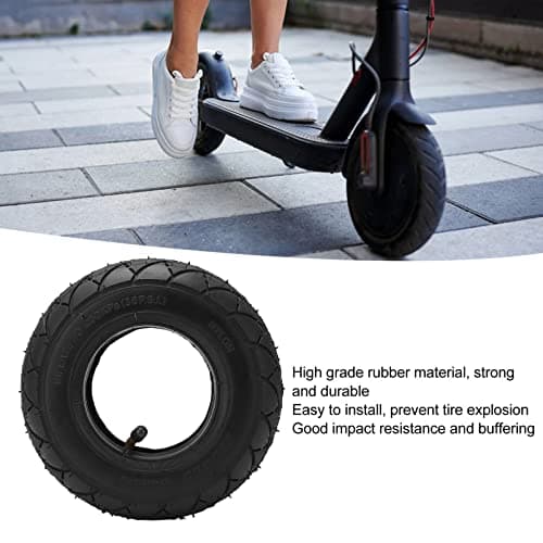 Combinação de pneus de scooter elétrica, pneu pneumático de scooter elétrico 200 x 50 com tubo interno, cubo de roda, pneu de substituição de scooter elétrico