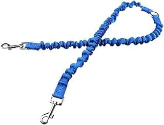 Correia para animais de estimação acopladores bidirecionais para cães corda elástica estendida, corda de tração para animais de estimação para treinamento ao ar livre (azul)