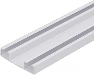 Trilho de alumínio duplo branco para cortina de 3 metros