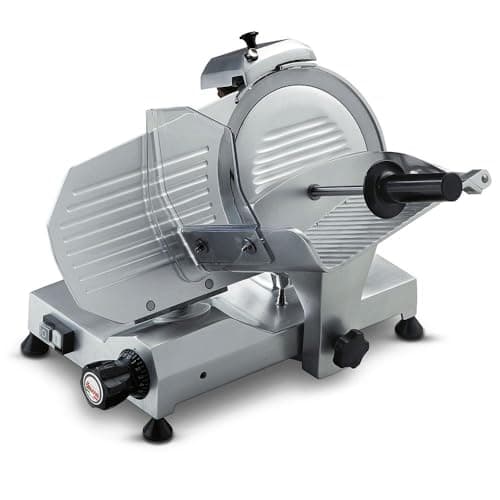Cortador de frios 25 cm Sirman 220V MIRRA 250C em aço inoxidável, ângulo frontal
