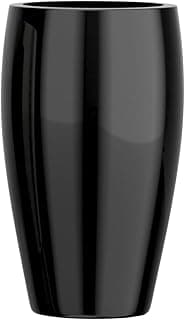 Vaso de fibra de vidro preto grande 52cm Atenas P