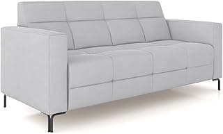 Sofá 2 Lugares Sala Living Industrial 160cm Senna K01 Veludo Cinza - Lyam Decor