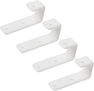 Pacote com 4 ganchos de escada de cama brancos, ferramenta de gancho de decoração de cama revestida de PVC