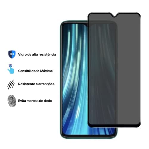 Capa anti-choque transparente e película de vidro 3D para Xiaomi Redmi Note 8 Pro
