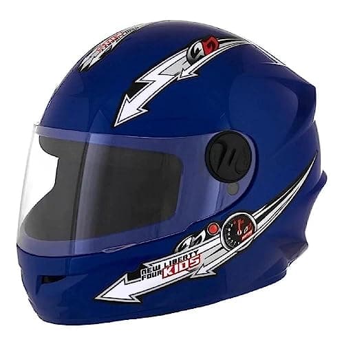 Pro Tork Capacete Moto Liberty Four Kids, Azul, Tam. 54