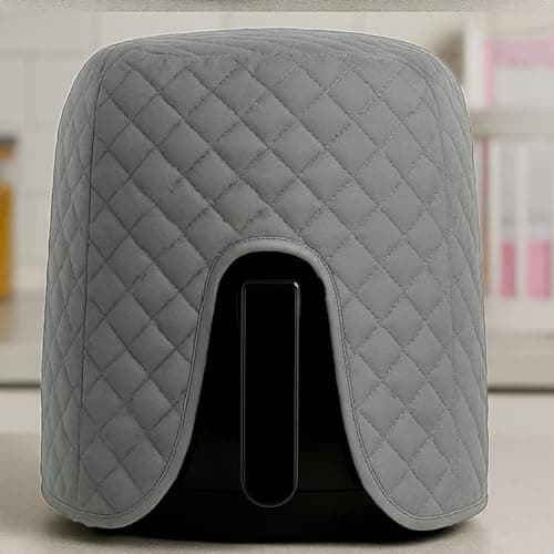 Capa para Air Fryer Fritadeira Elétrica 3,5L a 4,0L e 12L Protetora Panela Matelado Jogo Cozinha (Cinza, 12L)