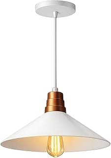 Lustre Pendente Industrial Retrô – Luminária de Teto Moderna E27 Bivolt para Sala, Cozinha, Quarto e Área Gourmet (Preto e Cobre)