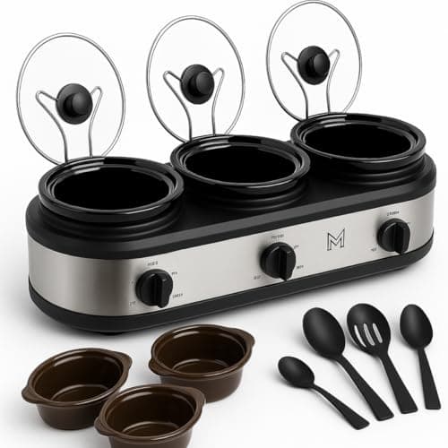 Rechaud Elétrico Slow Cooker Triplo Buffet Cozinha Lento Inox 127v