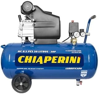 Compressor Ar Elétrico Portátil Chiaperini 50 Litros Azul e Preto