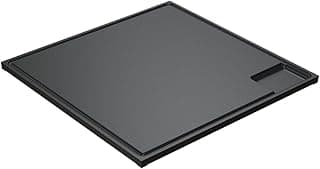 Chapa bifeteira lisa de ferro preto 50 x 50 cm para fogão industrial