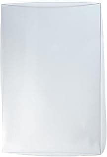 Vidro curvo transparente para porta de churrasqueira, fundo branco
