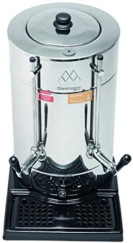 Cafeteira Marchesoni Master Inox 4L aço inoxidável com bicos e tampa preta