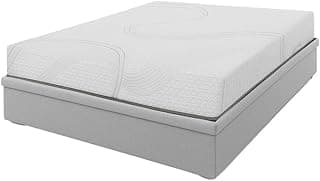 Bartira Viena Colchão Casal Viscoelástico com Cama Box Lift Cotton, Branco, 138x188x20cm, Espuma D40+D33, Base com Baú