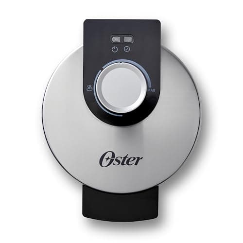 Oster Máquina de waffle belga antiaderente, ferro de waffle de cerâmica antiaderente