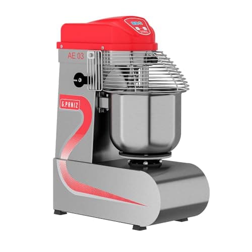 Masseira Espiral Digital Fiorella AE-03AI Aço Inox - Bivolt 3 Velocidades 3Kgs de Massa Pronta - G.Paniz