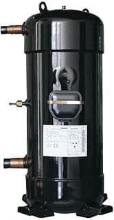 Compressor scroll Panasonic R22 1F 4TR CSBR145H16A preto, em fundo branco