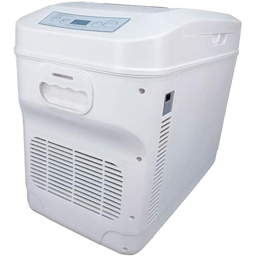 Mini Refrigerador Portátil 28L Frigobar Dual Cooler Veicular 12v/24v Mini Geladeira Com Alça para Transporte Resfria e Aquece Alimentos e Bebidas