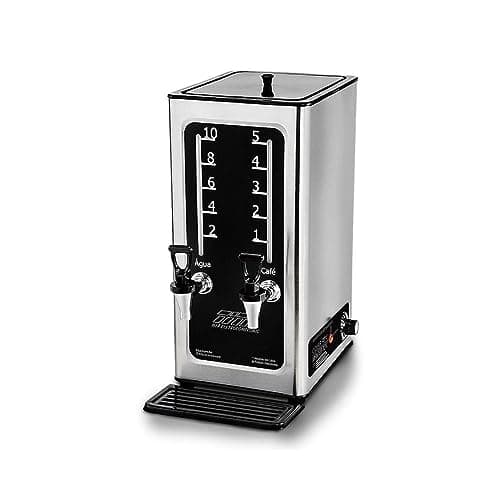 Cafeteira Elétrica Industrial 5 L 220 V Titã - 0TI 271, aço inoxidável, com bicos de água e café, display digital.