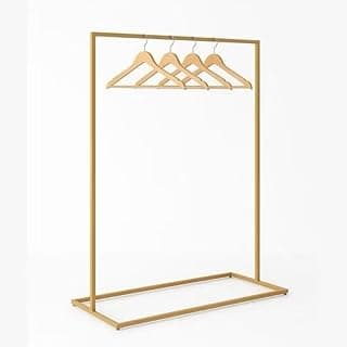 Arara Ilha Desmontável para Roupas Expositor Comercial Moderno para Lojas, Boutiques e Vestuário, Estrutura Resistente e Prática (Dourado)