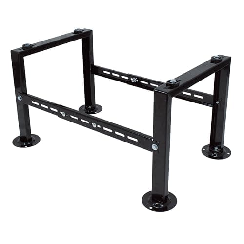 Suporte ajustável preto para condensador de ar condicionado Hizacome para bombas de calor.