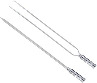 Kit 2 espetos churrasco alumínio 70cm