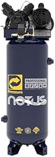 Compressor de Ar Notus 10 100 Litros 140 Libras 2 cv Monofásico Reservatório Vertical Azul