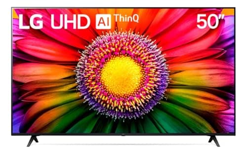 TV LG 50' LED 4K UHD Smart Pro 50UT801C com imagem de flor colorida