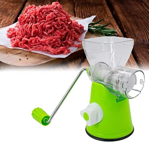Maquina moer carne linguiça manual com funil verde neon
