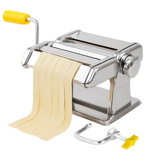 Máquina Macarrão 3 Massas Lasanha Cilindro Inox Removível com massa sendo extrudada
