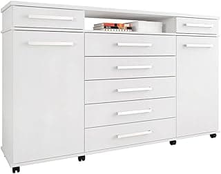 Cômoda 2 Portas 07 Gavetas London Branco - Demóbile