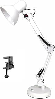 Luminária Articulada De Mesa Abajur Modelo Pixar Com Base E Garra (BRANCO)
