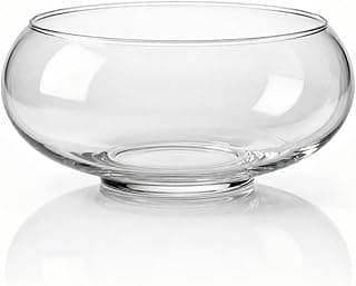 Vaso de vidro oval transparente para plantas e decoração