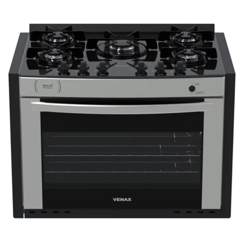 Fogao A Gas De Embutir Gaudi Prisma Vitreo Bl 5q Inox Gas Glp