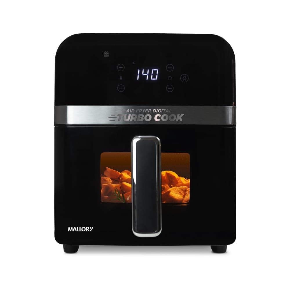 Fritadeira Elétrica Mallory Turbocook 6L - Painel Touch, Visor em Vidro, Air Cook System, Timer 60 minutos, Air Cook System – 127V