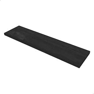 Prateleira Norus Preta, Decorativa de Parede, MDP, 90x20x2,5cm, para Sala, Cozinha, Escritório, Quarto