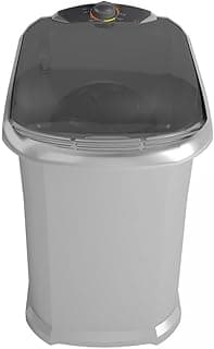 Máquina de lavar semi-automática 6kg, carga superior, cinza metálico, para uso doméstico