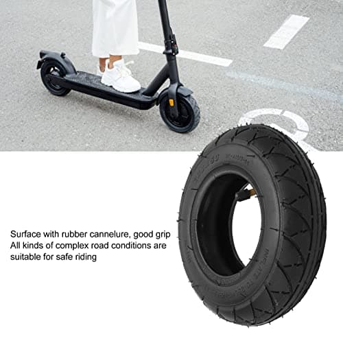 Combinação de pneus de scooter elétrica, pneu pneumático de scooter elétrico 200 x 50 com tubo interno, cubo de roda, pneu de substituição de scooter elétrico