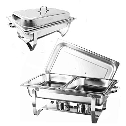 Rechaud Retangular Duplo Inox 2 Cubas 1/2 11 L Buffets