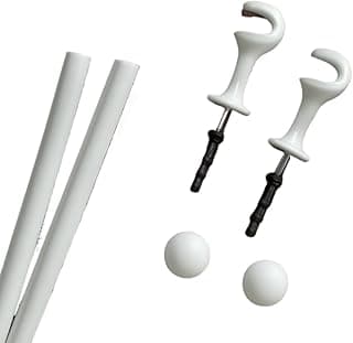 Kit de varão de cortina branco com suportes e esferas brancas