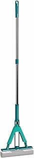 Mop de limpeza geral EVO com cabo de alumínio e base de polipropileno, cinza e azul, fundo branco.