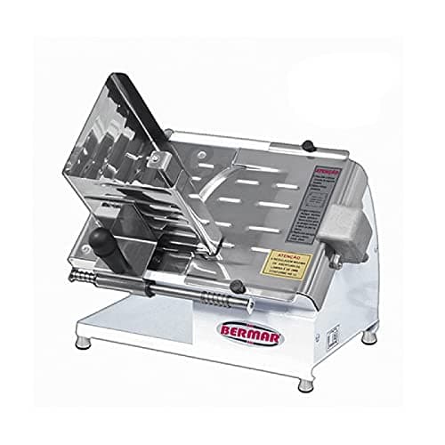 Cortador Frios Comercial Semiautomático BM07 Bermar Bivolt, aço inoxidável e preto