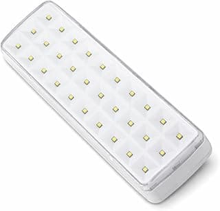 Luminária de emergência LED 60 LEDs luz branca fria bivolt