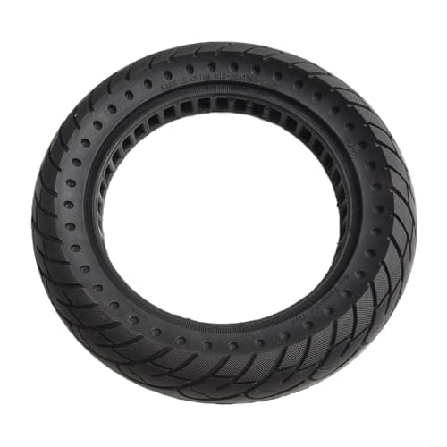 Pneu de borracha sólida 12 x 2,50 para scooter elétrica, pneus não pneumáticos à prova de perfuração, 30 x 5 cm, pneu de substituição antifurado para cadeira de rodas preto
